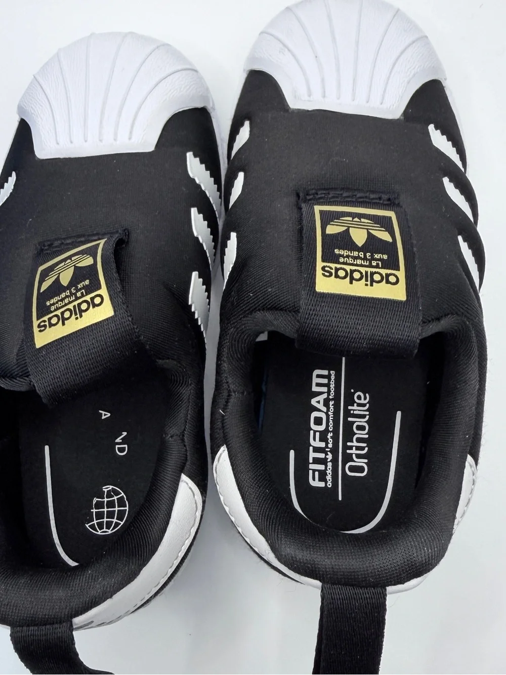Adidas Toddler Superstar Slip-On Sneakers - Black & White